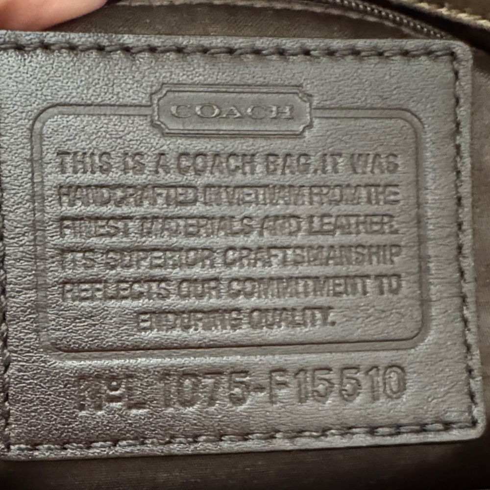 Coach Ashley Signature Sateen Tan and Brown Hobo Shoulder and Wallet PRISTINE! - Picture 7 of 16